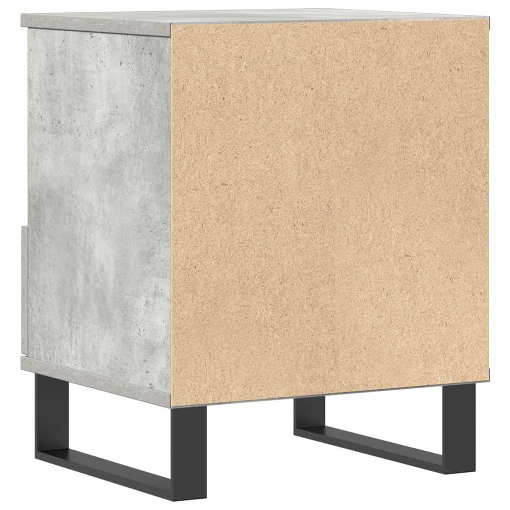 Nachttische 2 Stk. Betongrau 40x35x50 cm Holzwerkstoff